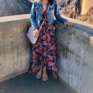 Pink Lily Floral High Low Dress